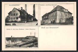 AK Braunsdorf, Grube Pfännerhall Und Kantine II, Kantine I, Verwaltungsgebäude  - Altri & Non Classificati