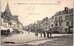 60 BRETEUIL - Place Du Marche Aux Herbes & Rue Republique  - Breteuil