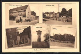 AK Calzendorf, Gasthof Zu Calzendorf, Dorflage, Wasserturm  - Autres & Non Classés