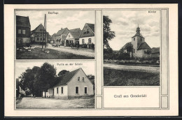 AK Grockstädt, Dorflage, Kirche, Partie An Der Kirche  - Other & Unclassified