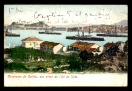 GRECE - CORFOU - PANORAMA  - VUE PRISE DE L'ILE DE VIDO - Grecia