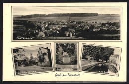 AK Farnstedt, Partie Mit Kirche, Denkmal 1914-18, Am Dorfteich  - Autres & Non Classés