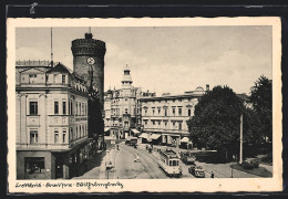 AK Cottbus, Kaiser-Wilhelmsplatz Mit Strassenbahn  - Tramways