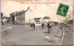 45 GIEN - La Route De Paris Et Nouvelle Avenue De La Gare. - Gien