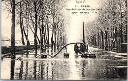 75016 PARIS - Crue De 1910 - Le Quai Debilly. - Arrondissement: 16