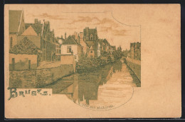 Lithographie Bruges, Quai Des Augustins  - Autres & Non Classés