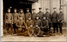 MILITARIA - CARTE PHOTO 14/18 Soldats Allemands Feldrug 1914 - Autres & Non Classés