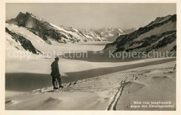 13150369 Jungfraujoch Skiwanderer Aletschgletscher Jungfraujoch - Autres & Non Classés
