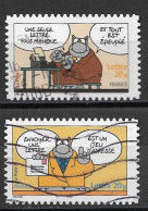 France 2005 Oblitéré   Autoadhésif N° 57 - 58  Ou  N° 3826 - 3827 "  Sourires Avec Le Chat  " - Used Stamps