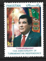 PAKISTAN. N°1045 De 2001. Drapeau Du Turkmenistan. - Francobolli