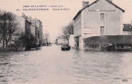 Villeneuve  Triage - Avenue De Choisy    - Inondation - Janvier 1910    - CPA°J - Altri & Non Classificati