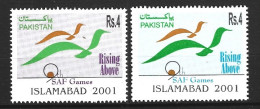 PAKISTAN. N°1036-7 De 2001. Jeux Sportifs. - Autres & Non Classés