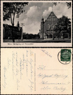 Postcard Posen Poznań Schloßplatz Mit Universität. 1941  Gel. Stempel Posen 9 - Pologne