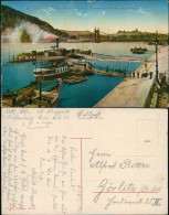 Postcard Budapest Donauansicht Schiffe Dampfer Steamer 1913 - Hongrie