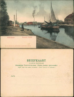 Postkaart Alkmaar Kanaal Kade, Segelboot, Fabrik 1907 - Alkmaar