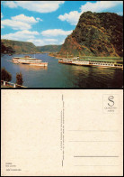 Sankt Goar Schiffe Dampfer Passieren Rheintal An Der Loreley 1980 - St. Goar