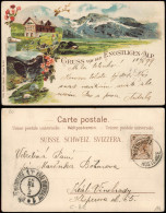 Ansichtskarte Litho AK Adelboden Gruss Von 3 Bild Engstligenalp 1899 - Autres & Non Classés