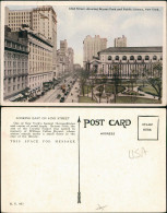 New York City 42nd Street, Showing Bryant Park And Public Library 1920 - Altri & Non Classificati