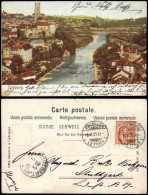 Ansichtskarte Freiburg Im Üechtland Fribourg Stadtpartie - Brücke 1903 - Autres & Non Classés