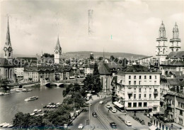 13125977 Zuerich ZH Stadtpanorama Limmat Grossmuenster Kirchen Zuerich ZH - Autres & Non Classés