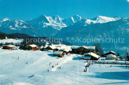 13123527 Beatenberg Panorama Wintersportplatz Mit Schreckhorn Eiger Moench Jungf - Sonstige & Ohne Zuordnung