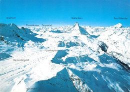 13121239 Zermatt VS Fliegeraufnahme Skigebiet Stockhorn Gornergrat Gornergletsch - Altri & Non Classificati