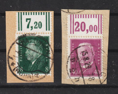 MiNr. 412 + 418 Oberrand Gestempelt (0342) - Used Stamps
