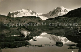 13114747 Zermatt VS Riffelsee Schafe Monte Rosa Und Lyskamm Bergsee Wasserspiege - Andere & Zonder Classificatie