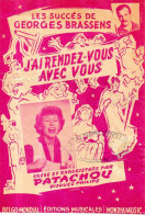 Partition Chanson J'ai Rendez-vous Avec Vous Par Georges Brassens (1953) - Libri Di Canti