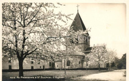 13114637 Saint Sulpice VD Eglise Au Printemps Kirche Fruehling Baumbluete Lausan - Altri & Non Classificati