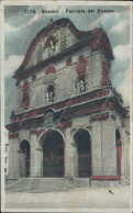 Cs494 Cartolina Sassari Citta' Facciata Del Duomo 1927 - Sassari