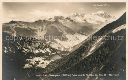 13114517 Lac Champex Vue Sur La Vallee Du Grand Saint Bernard Alpenpanorama Cham - Andere & Zonder Classificatie