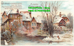 R355966 A Merry Christmas To You. Houses In Snow. Postcard - World