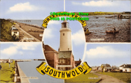 R355971 Greetings From Southwold. The Harbour Mouth. South Green. F. W. Pawsey. - World