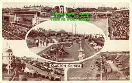 R355972 Clacton On Sea. Sunk Gardens. Marine Parade. Band Pavilion. Valentine. P - World