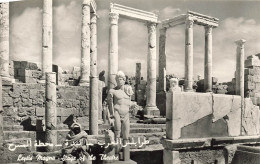 LIBYE - Leptis Magna - Stage Of The Theatre - Statues - Animé  - Carte Postale - Libia