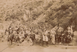 Photo Afrique Algérie Tournée D'inspection En Kabylie Passage Oued Souvenir Mission Géodésique Militaire Boulard Gentil - Antiche (ante 1900)
