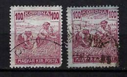 HONGRIE Ca.1916-19: Lot D' Obl., 2 Nuances - Used Stamps