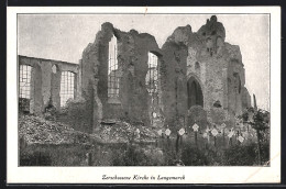 AK Langemarck, Zerschossene Kirche  - Other & Unclassified