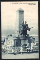 AK Blankenberghe, Statue De Bruyn Et Lippens, Officiers Morts Au Congo  - Autres & Non Classés