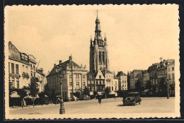 AK Courtrai, Grand Place Et Eglise Saint Martin  - Altri & Non Classificati