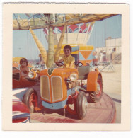 TRATTORE FIAT - GIOSTRA LUNA PARK - FOTOGRAFIA  STAMPA KODAK - Cars