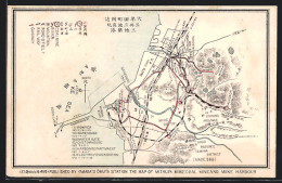 AK Miike, The Map Of Mitsui`s Miike Coal Mine And Harbour  - Andere & Zonder Classificatie