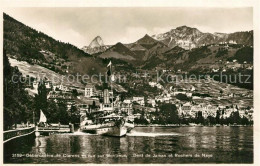 13064999 Clarens Montreux Debarcadere Et Vue Sur Montreux Dent De Jaman Et Roche - Autres & Non Classés