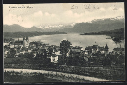 AK Luzern, Ortsansicht Gegen Die Alpen  - Lucerna