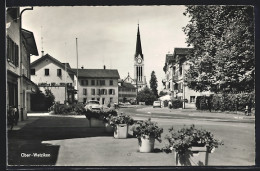 AK Wetzikon, Ober-Wetzikon, Strassenpartie Mit Blick Auf Die Kirche  - Other & Unclassified