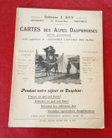 Livret Cartes Des Alpes DauphinoisesPublicités Stations Thermales Uriage Allevard Hôtels Plan De Grenoble Vers 1900 - Dépliants Touristiques