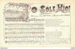 O SOLE MIO  PARTITION AVEC PAROLES ET MUSIQUE - Musique Et Musiciens