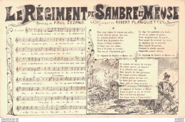 LE REGIMENT SAMBRE ET MEUSE PARTITION AVEC PAROLES ET MUSIQUE - Musica E Musicisti