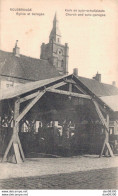 BELGIQUE ROUSBRUGGE EGLISE ET GARAGES - Oorlog 1914-18